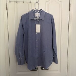 FRAME The Oversize Organic Cotton Button-Up Shirt, Medium